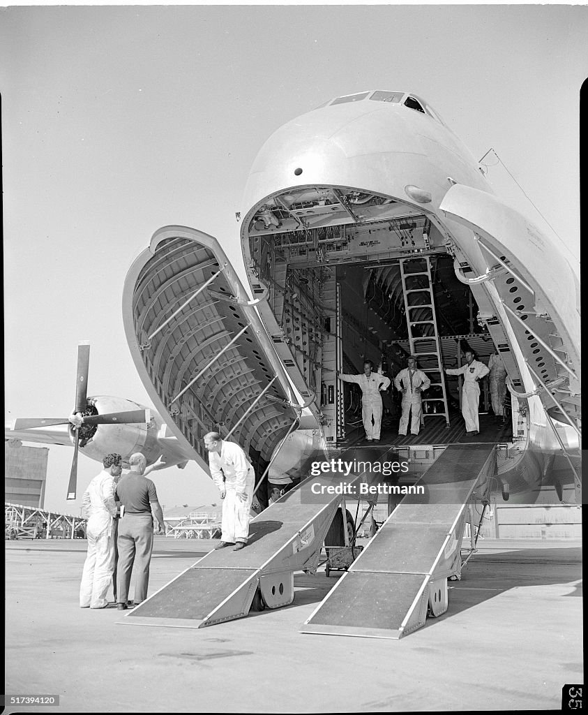 Military Transport with Open Loading Doors