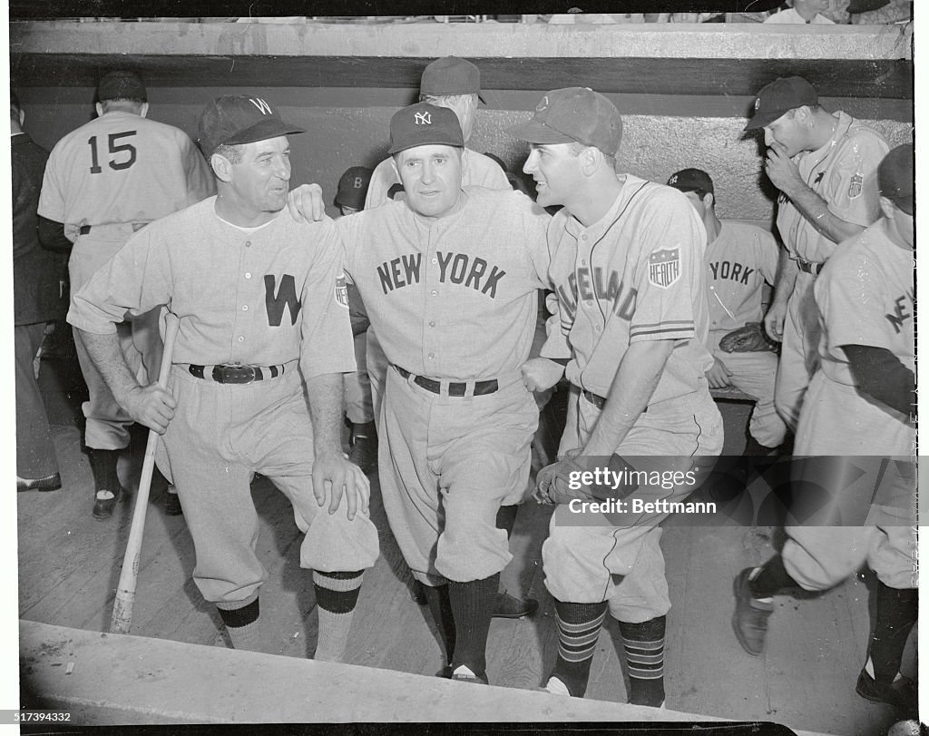 Baseball Managers Posing Together in Uniforms