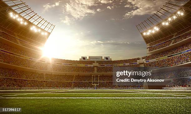 american football stadium - fotbollsplan för amerikansk fotboll bildbanksfoton och bilder