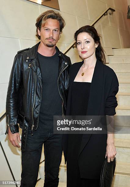 Andrew McDonnell and Alexandra Edenborough attend Fendi and Vogue Celebrate Fendi Beverly Hills at Fendi on March 24, 2016 in Beverly Hills,...