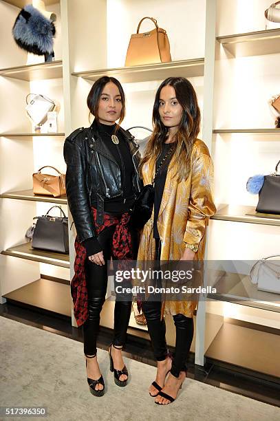 Chloe Bartoli and Marielou Bartoli attend Fendi and Vogue Celebrate Fendi Beverly Hills at Fendi on March 24, 2016 in Beverly Hills, California.
