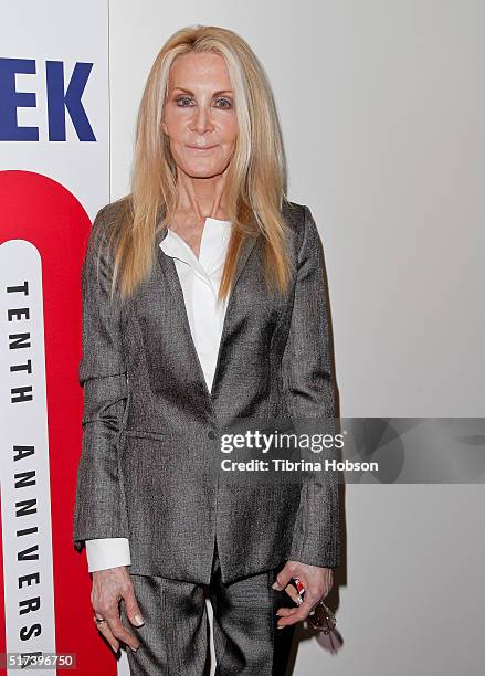 Joan Van Ark attends the media preview for 'Murder, Lust And Madness' at Wallis Annenberg Center for the Performing Arts on March 24, 2016 in Beverly...