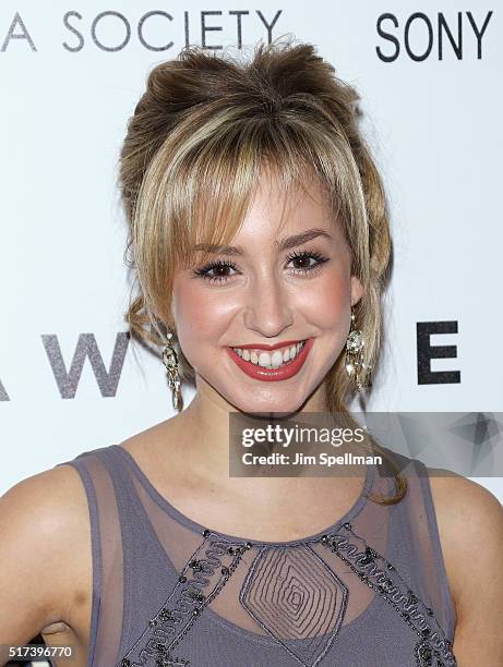 Jazmin Grace Grimaldi attends The Cinema Society with Hestia & St-Germain host a screening of Sony Pictures Classics' "I Saw the Light" at Metrograph...