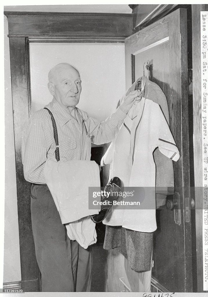 Honus Wagner Putting Uniform Away