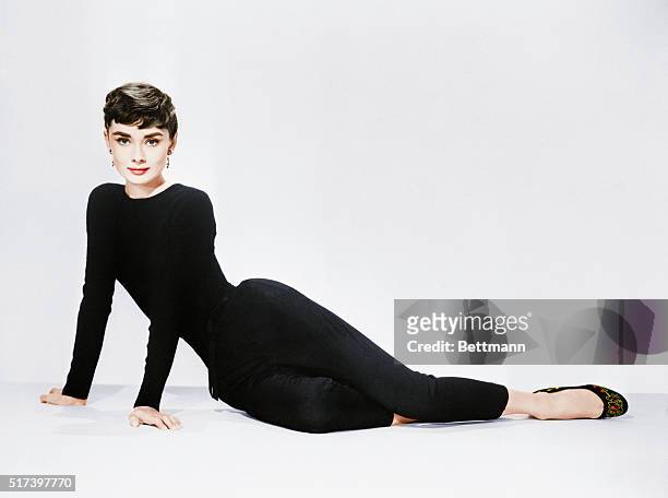 Audrey Hepburn poses for her publicity photo to promote the film Sabrina.
