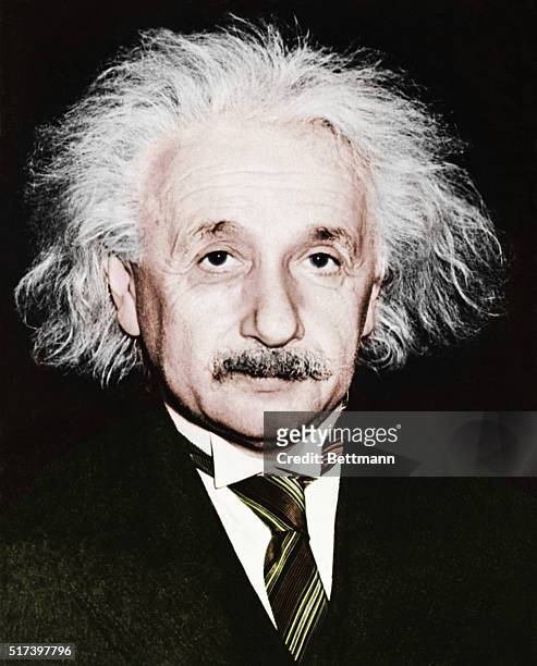 Albert Einstein , German-born American theoretical physicist and winner of the 1921 Nobel Prize for Physics, circa 1953.