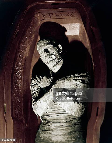 Boris Karloff as the titular creature, 'The Mummy' from the 1932 the Universal Pictures movie.