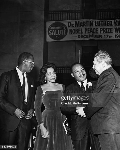 Mr. And Mrs. Martin Luther King Jr. At a community salute to the Nobel Peace Prize winner.