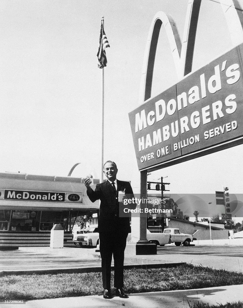 Ray Kroc Standing Outside McDonald's