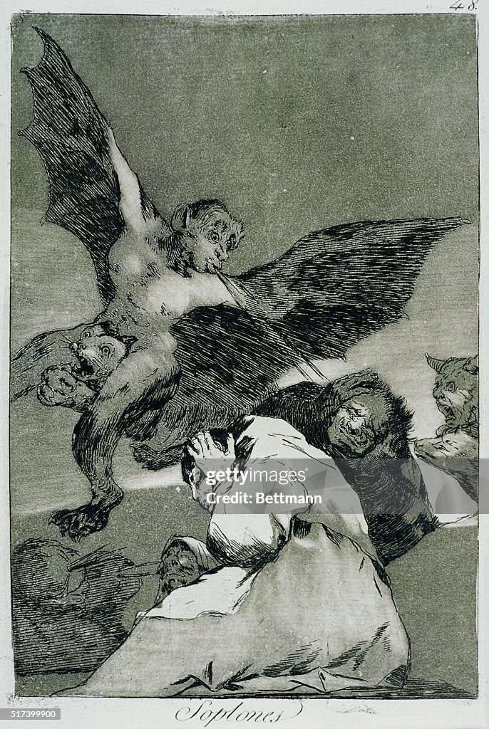 Los Caprichos No. 48: Squealers by Francisco Goya