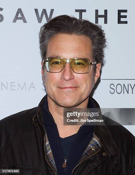Actor John Corbett attends The Cinema Society with Hestia & St-Germain host a screening of Sony Pictures Classics' "I Saw the Light" at Metrograph on...