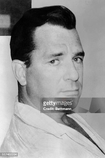 Jack Kerouac, , American novelist and spokesman for the "Beat" generation is shown in this head and shoulders photograph.