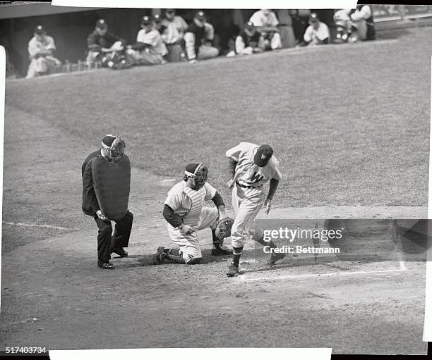 Buddy Lewis Hit by Baseball, News Photo