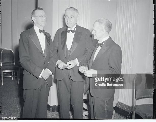 Manhattan, New York, New York: Nobel Winners at Anniversary Dinner. Here are three of the former Nobel Prize winners as they attended the Nobel...