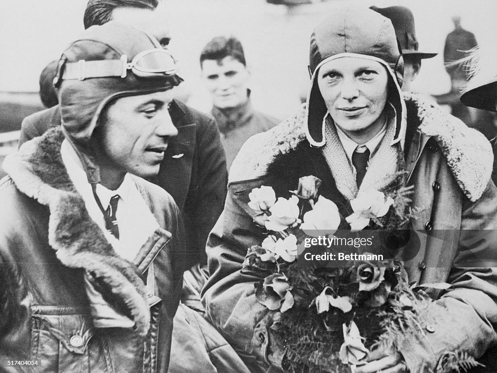 Portrait of Amelia Earhart and Wilmer Stutz