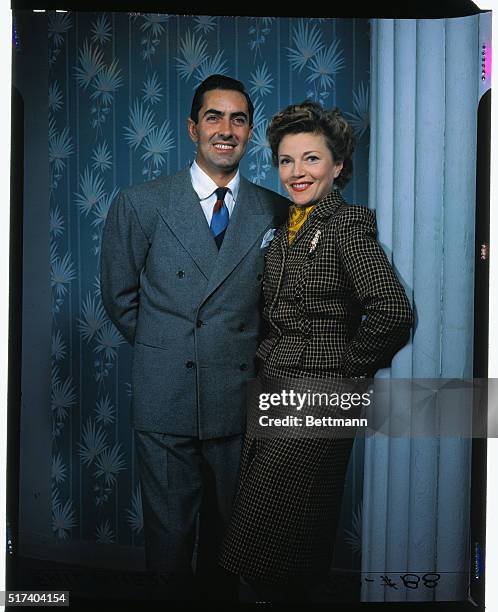 Actor Tyrone Power and wife Annabelle.