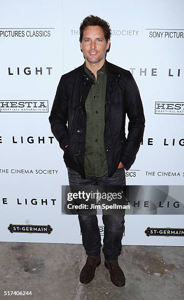 Actor Peter Facinelli attends The Cinema Society with Hestia & St-Germain host a screening of Sony Pictures Classics' "I Saw the Light" at Metrograph...