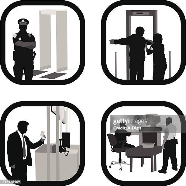 airtravelsecurity - document scanning stock illustrations