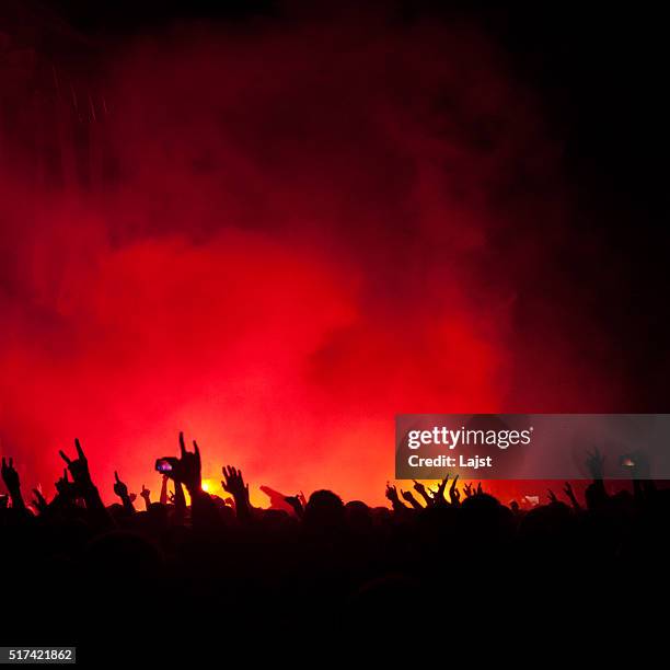 concert crowd - heavy metal stockfoto's en -beelden