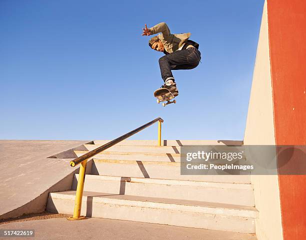 on his grind - skatepark bildbanksfoton och bilder