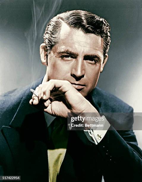 Cary Grant Smoking a Cigarette