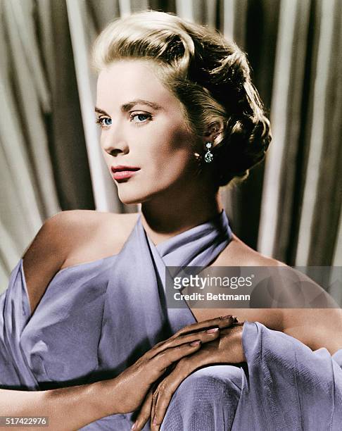 Grace Kelly in a 1950s portrait at the height of her film career.