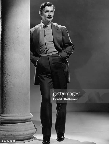 Clark Gable, in one of his costumes from the film, Gone With the Wind, directed by Victor Fleming.