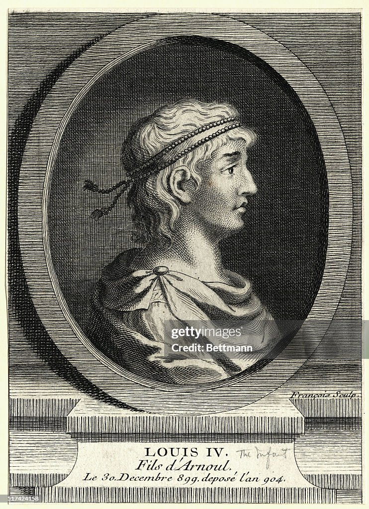 Louis Iv Rapper Louis IV , King of France, 936-954. Undated engraving. News Photo ...