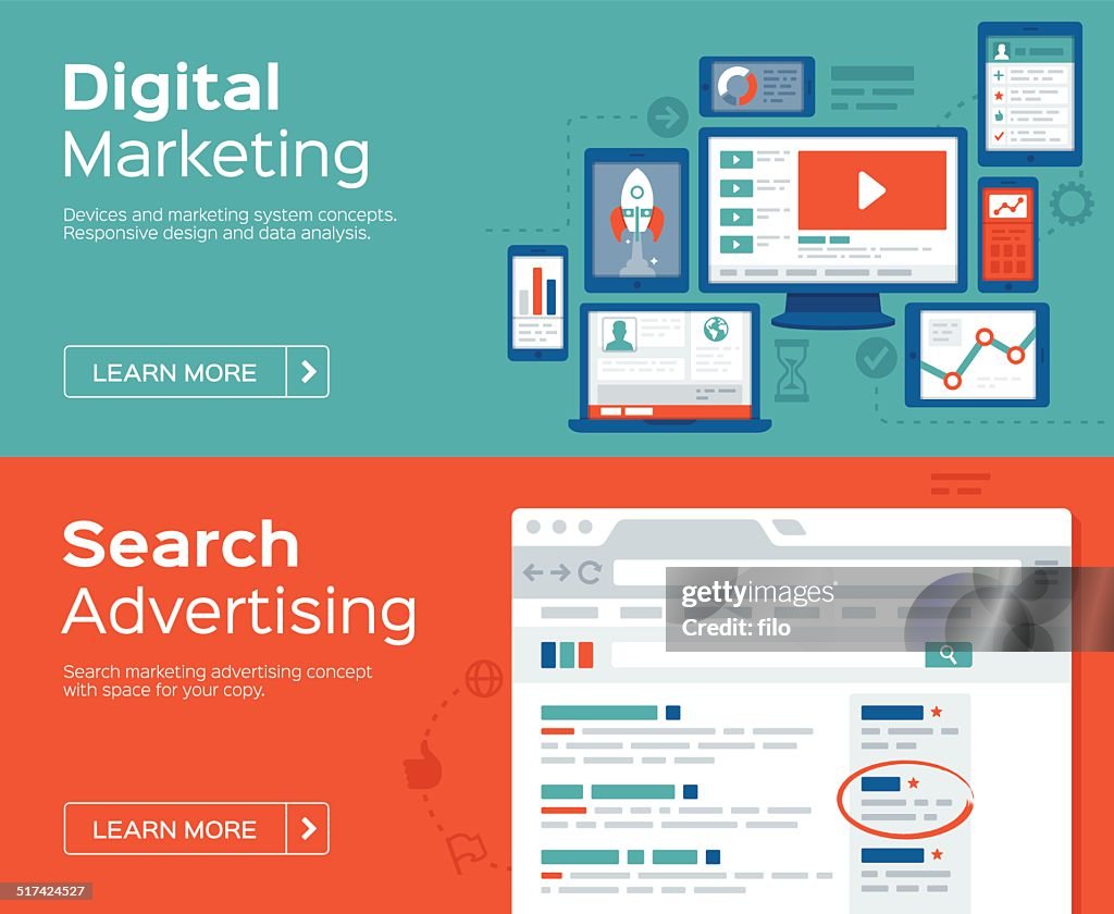 Digital Marketing and Search Advertising Banners