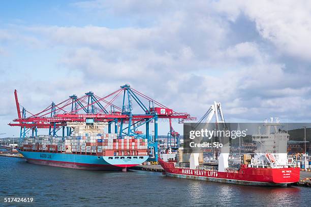 gothenburg container terminal - goteborg stock pictures, royalty-free photos & images