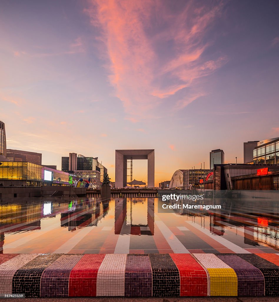 La Defense, the monumental fountain by Yaacov Agam