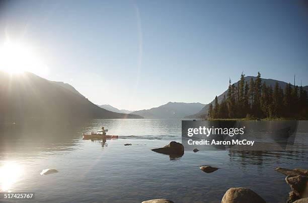 kayak on wenatchee - wenatchee stock pictures, royalty-free photos & images