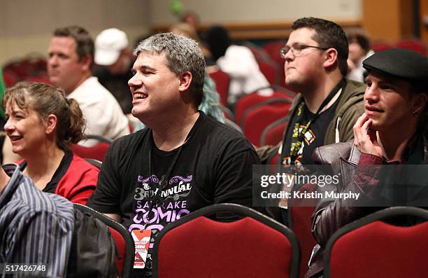 Audience at the Mythica Salt Lake Comic Con FANX 2016 Panel on March 24, 2016 at the Salt Palace Convention Center in Salt Lake City, Utah.