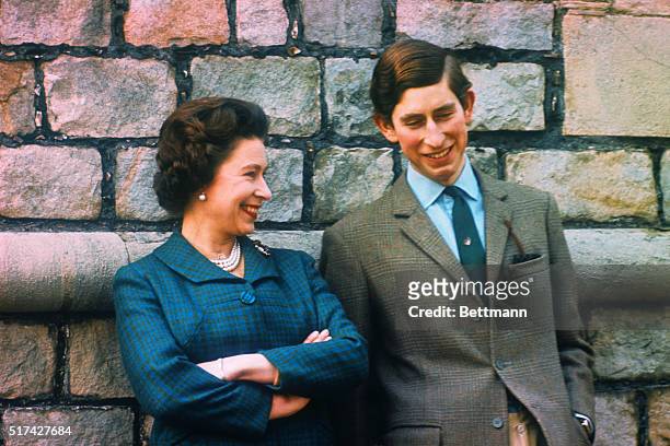Prince Charles and Queen Elizabeth are shown here at their Windsor home.