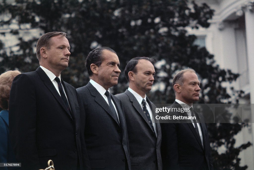 President Nixon with Neil Armstrong, Michael Collins and Buzz Aldrin
