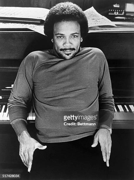 Quincy Jones, the recording star and arranger is shown in this photograph.