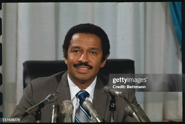 Washington: Rep. John Conyers Jr., D-Mich., shown in his office at the Capitol, as announced that he will challenge Rep. Carl Albert, D-Okla.m for...