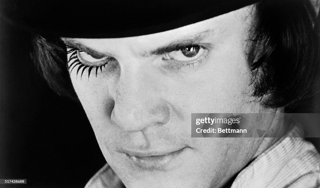 Malcolm McDowell in A Clockwork Orange