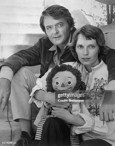 Mia Farrow and Hal Holbrook in a scene from the TV movie: Goodbye Raggedy Ann.