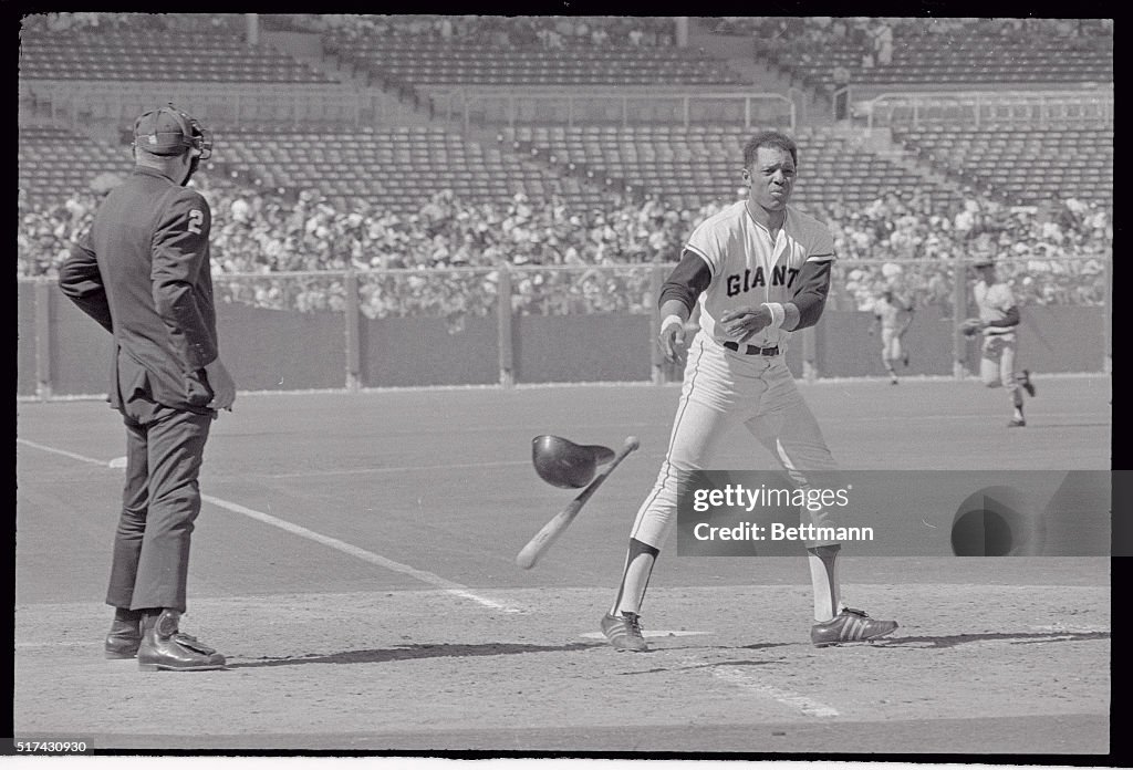 Willie Mays Slinging The Baseball Bat