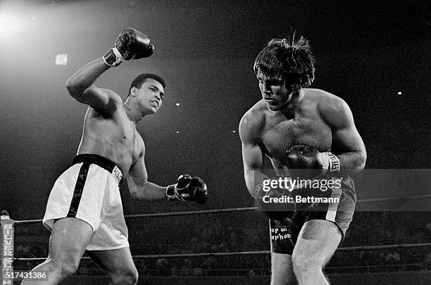 Muhammad Ali shuffled and danced to a seventh round TKO victory over Jerry Quarry in the scheduled 12-rounder for North American title bout in Las...