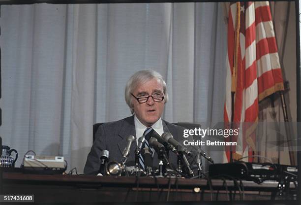 Washington, D.C.: Representative Cornelius Gallagher of New Jersey discusses charges made against him by a federal grand jury in his office at the...