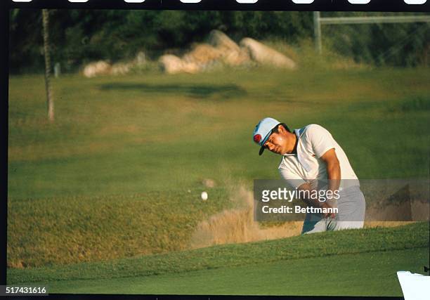 Birmingham, MI: General view of golfer Lee Travino in action on the first round of the PGA Championship.