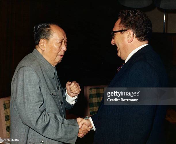 Chairman Mao Tse-tung met on October 21 evening with Dr. Henry A. Kissinger, U.S. Secretary of State and Assistant to the President for National...