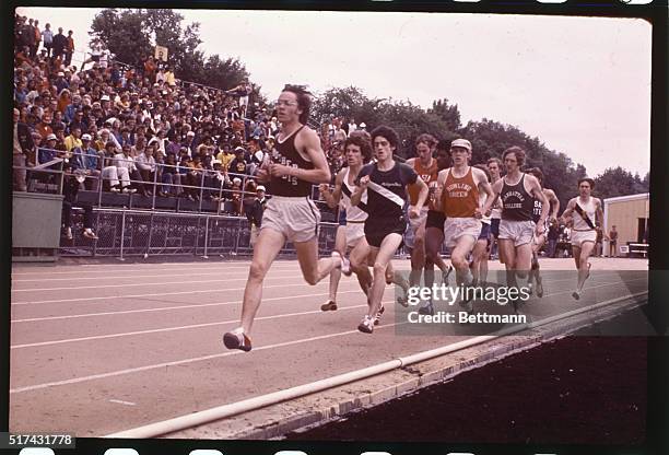Eugene, Oregon. Close-up of Dave Wottle, 300-meter race winner at the Olympic tyrouts.