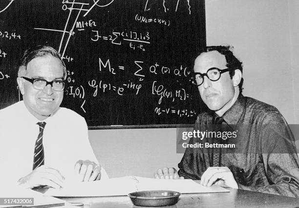 Copenhagen, Denmark: This year's Nobel prize in physics was awarded to Danish professor Ben Mottleson - here seen sitting at a desk at the Bohr...