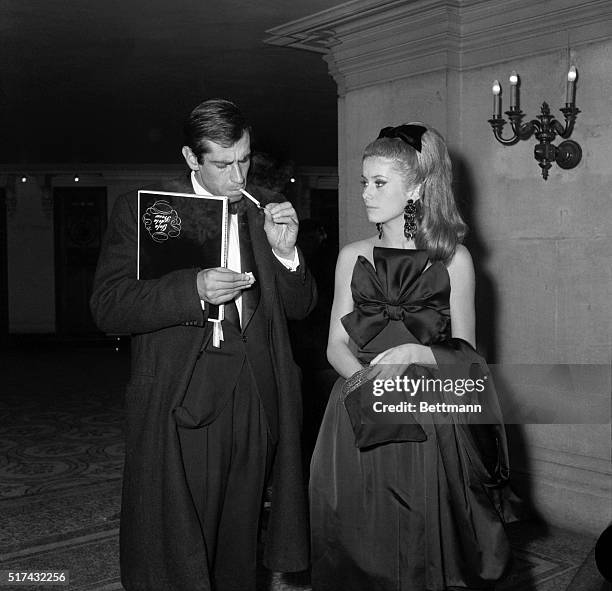 St. Tropez, France- Seen in this June, 1962 file photo are actress Catherine Deneuve and fiance, French film director Roger Vadim. Miss Deneuve is...