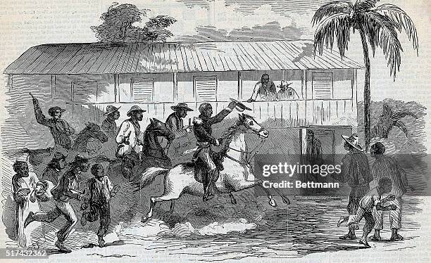 Entry of General Gerrard into Port-Au-Prince." Undated illustration.