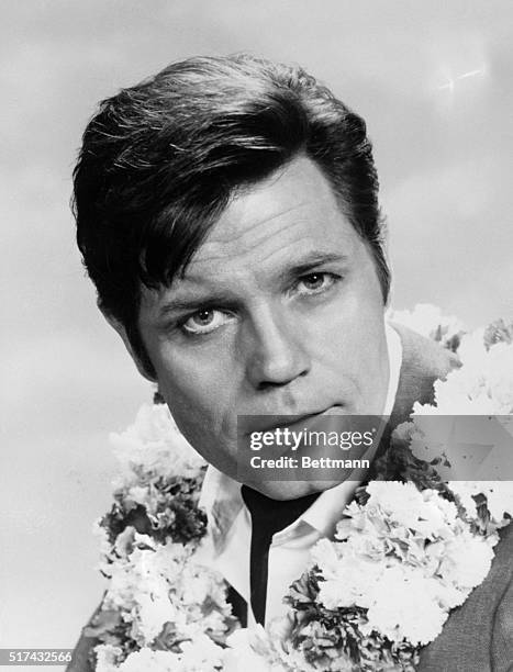 Close-up portrait of actor Jack Lord.