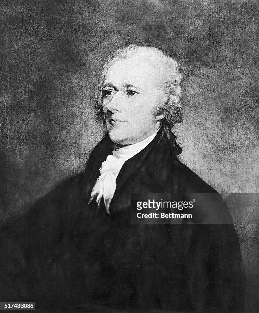 Portrait of Alexander Hamilton , American statesman. After a painting, undated.
